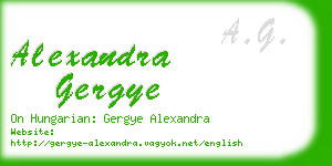 alexandra gergye business card